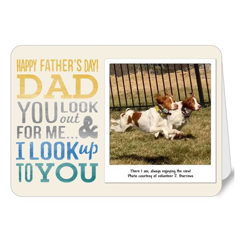 DAD You Look Out for Me... & I Look Up to You - Father's Day Cards